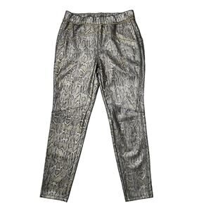 Free People Rio Snakeskin Print Moto Skinny Leggings